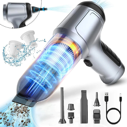 Wireless Car Vacuum Cleaner – 95000Pa Strong Suction, Rechargeable Handheld Mini Cleaner for Car & Home
